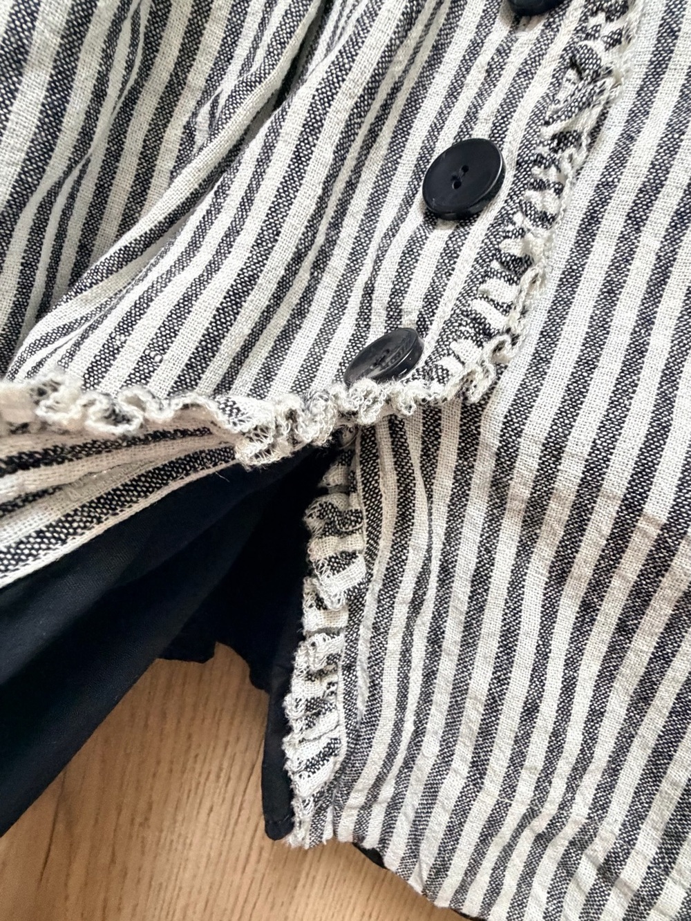 dear creatures Cream and Black Striped Mini Dress - Picture 3 of 3